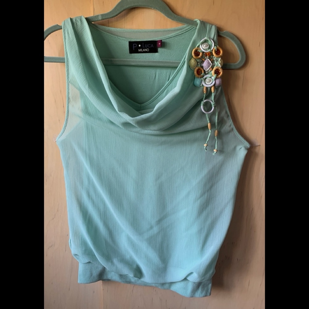 Beautiful Aqua Sleeveless Top